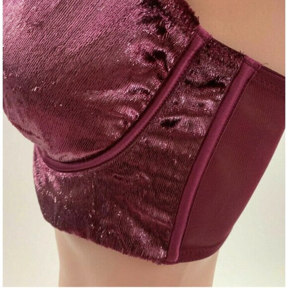 Victoria's Secret Very Sexy Shimmer Long Line Balconet Bra ~ Women's Size 32D - Picture 3 of 4